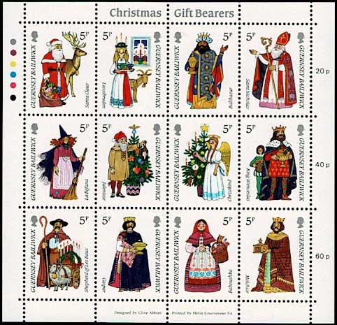 クリスマス切手12種 切手シート イギリス領ガーンジー島発行 | 切手