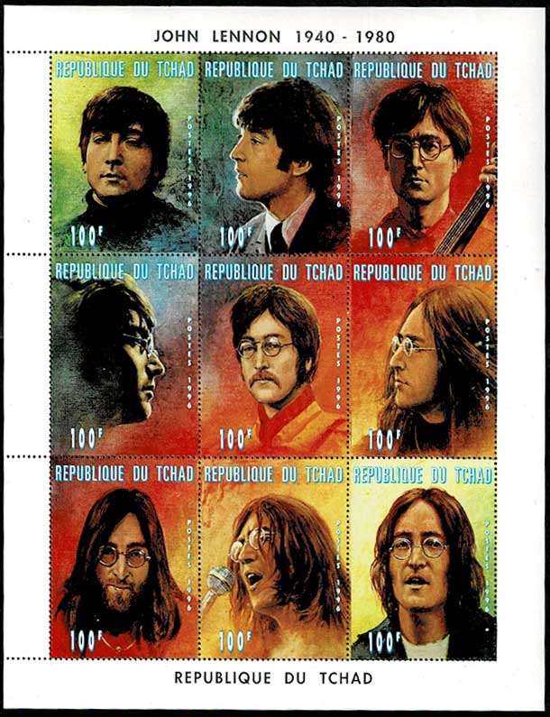 ジョン・レノン 切手シート チャド発行 | 切手,アフリカ | 趣味の中古