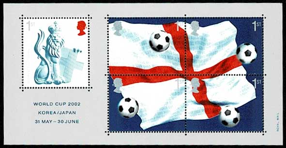 2002年 サッカーワールドカップ 切手小型シート イギリス発行 | 切手