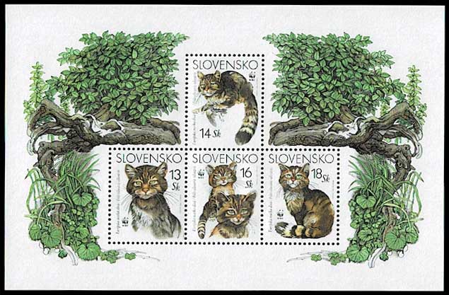 世界自然保護基金（WWF） ヨーロッパヤマネコ 切手小型シート