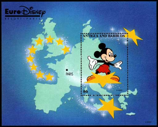 Euro Disney ユーロディズニー ディズニーランド・パリ 切手 Euro Disney ユーロディズニー ディズニーランド・パリ 切手