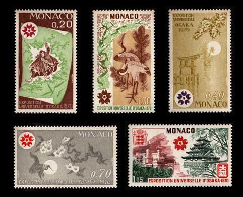 1970年大阪万博記念切手5種セット モナコ発行 | 切手,ヨーロッパ