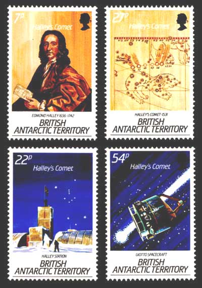 1986年 ハレー彗星接近記念4種セット イギリス領南極地域発行 | 切手