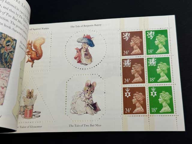 ピーターラビット作者ビアトリクス・ポターの物語 切手帳 イギリス発行