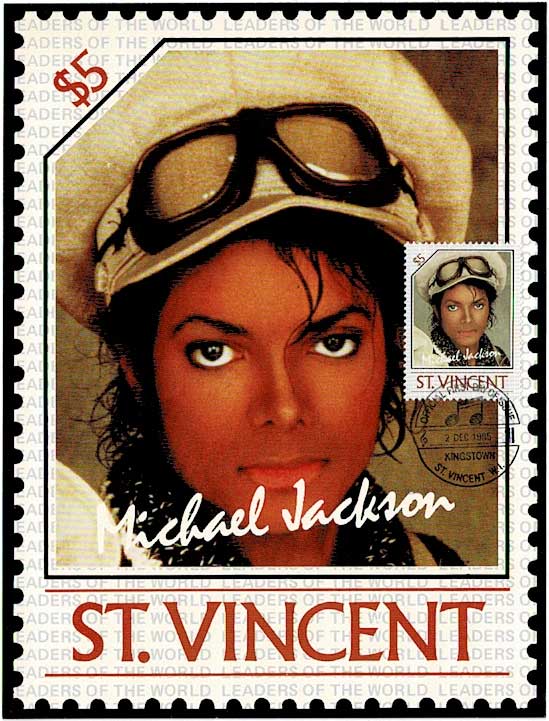 マイケル・ジャクソン 初日印切手付きポストカード8種セット