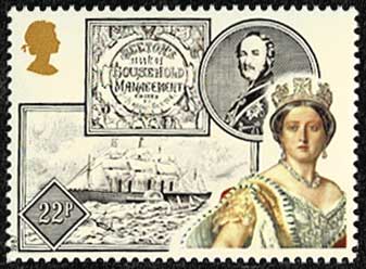 ビクトリア女王即位150年記念切手 4種セット タトウ付き イギリス発行