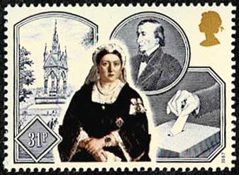 ビクトリア女王即位150年記念切手 4種セット タトウ付き