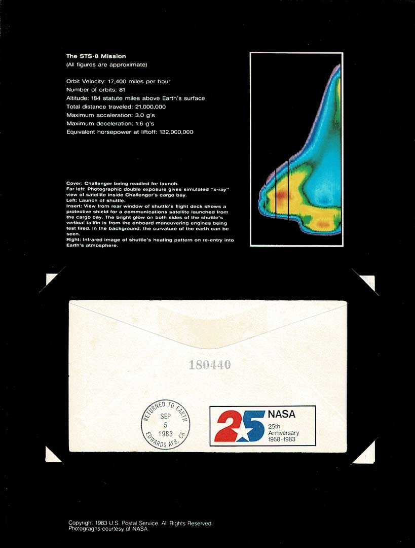 NASA 25周年記念 1983年のスペースシャトルチャレンジャー号STS-8に