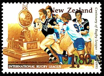 ニュージーランド・ラグビーリーグ100周年記念 切手5種セット