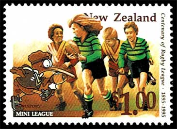 ニュージーランド・ラグビーリーグ100周年記念 切手5種セット