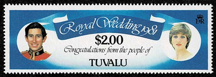 1981年 チャールズ皇太子 ダイアナ妃 ロイヤルウェディング切手 6種