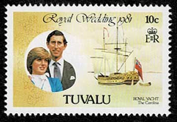 1981年 チャールズ皇太子 ダイアナ妃 ロイヤルウェディング切手 6種