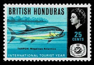 1967年 国際観光年切手4種セット イギリス領ホンジュラス（現