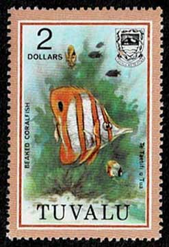 3591 外国切手 国々 魚類 海洋生物シリーズ 4セット16種完 海の魚たち 切手18種セット ツバル発行 | 切手,オセアニア