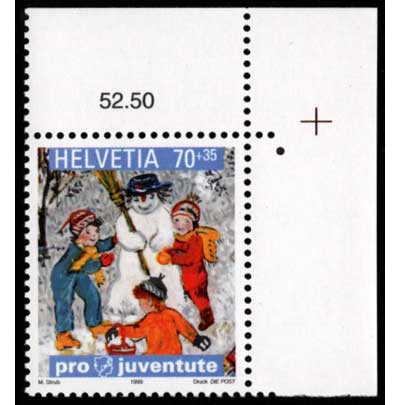 1999年 プロ・ユベントゥテ 児童文学「道化師ニコロ」 切手4種セット