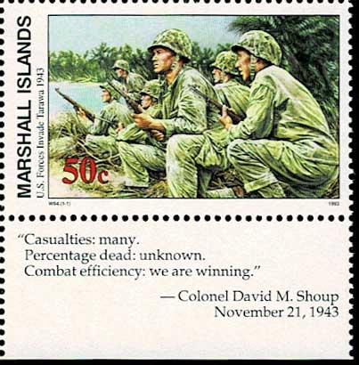 第二次世界大戦シリーズ タラワの戦い(1943) 切手田型