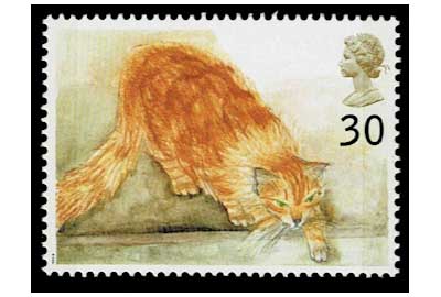 1995年 ネコのイラスト 切手5種セット イギリス発行 | 切手,ヨーロッパ