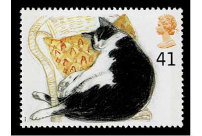 1995年 ネコのイラスト 切手5種セット イギリス発行 | 切手,ヨーロッパ