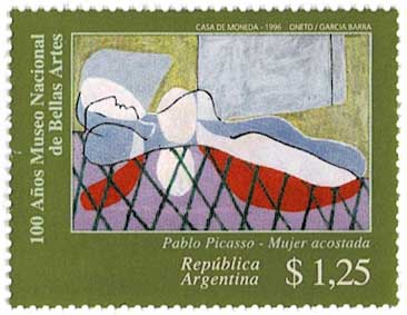 アルゼンチン国立美術館100周年記念切手 4種セット アルゼンチン発行