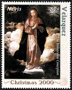 クリスマス切手 切手4種セット セントクリストファー・ネイビス発行