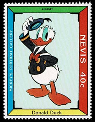 1992年 ディズニー ポートレート・ギャラリー 切手8種セット