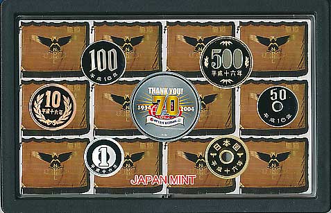 【2個セット】プロ野球誕生70年 2004年プルーフ貨幣セット 楽天市場】プロ野球 誕生70年 2004 プルーフ貨幣セット（平成16