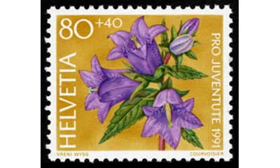 1999年 プロ・ユベントゥテ 森の花々 切手4種セット スイス発行 | 切手