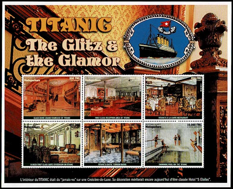 タイタニック号 切手シート6種セット マダガスカル発行 | 切手