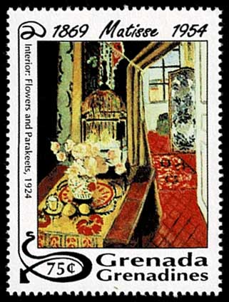 マティス絵画 切手4種セット グレナダ領グレナディーン諸島発行 | 切手