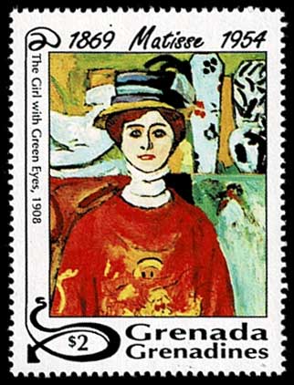 マティス絵画 切手4種セット グレナダ領グレナディーン諸島発行 | 切手