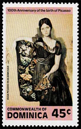 作品 ピカソ フランス切手 ピカソ生誕100周年記念 切手4種セット ドミニカ国発行 | 切手,中南米