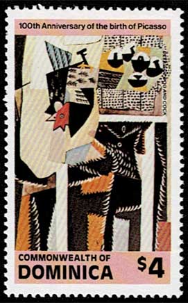 ピカソ生誕100周年記念 切手4種セット ドミニカ国発行 | 切手,中南米
