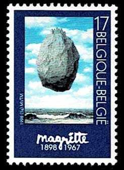 ベルギー切手　60年前1965年ポール・イマンスの生誕100周年を記念して発行 マグリット生誕100周年記念 切手3種セット ベルギー発行 | 切手