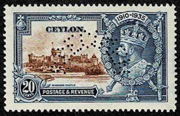 イギリス国王ジョージ5世 即位25周年記念切手4種セット 穿孔あり