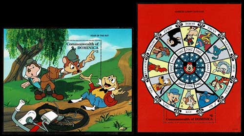 ディズニー切手6種シート　使用済み ディズニー切手6種シート 使用済み