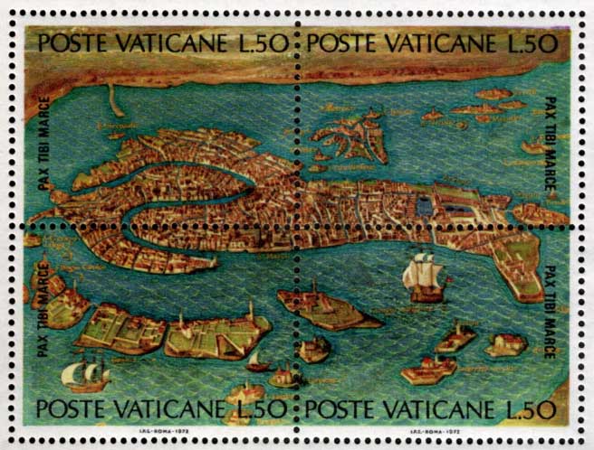 1972年 ヴェネツィア救済切手シート バチカン市国発行 | 切手