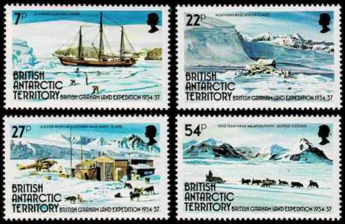 1985年 グレアムランド探検記念 切手4種セット イギリス領南極地域発行