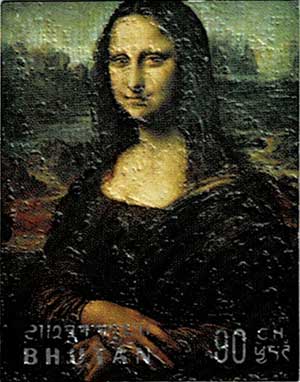 モナ・リザ 切手単片 ブータン発行 | 切手,南アジア | 趣味の中古切手