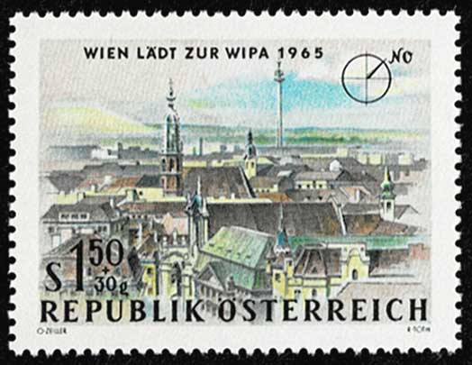 WIPA ウィーン国際切手展（1965年） 切手8種セット オーストリア