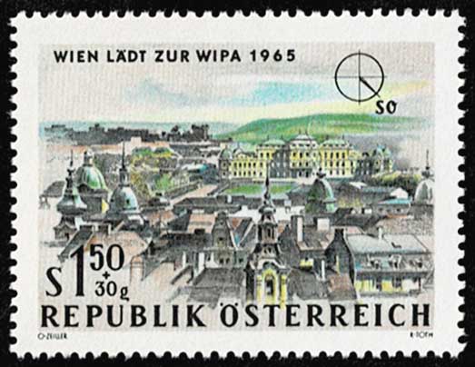 WIPA ウィーン国際切手展（1965年） 切手8種セット オーストリア