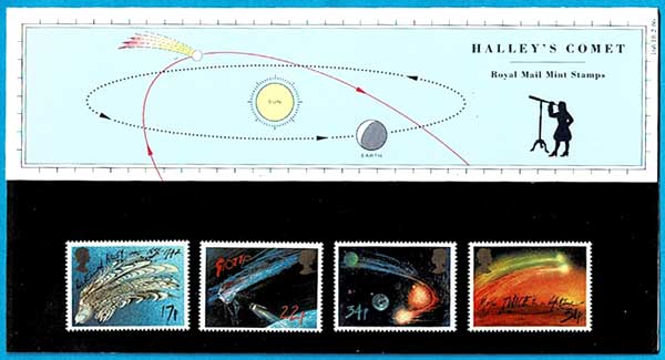 ハレー彗星記念切手 4種セット タトウ付き イギリス発行 | 切手