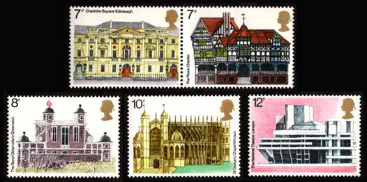 1975年 欧州建築遺産年 切手5種セット イギリス発行 | 切手,ヨーロッパ