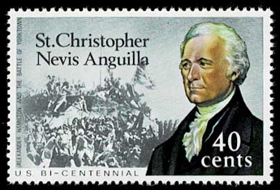 アメリカ独立200周年記念 切手4種セット セントクリストファー