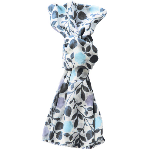 綿ストール　花リーフ