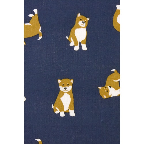 てぬぐい　豆柴大好き　紺