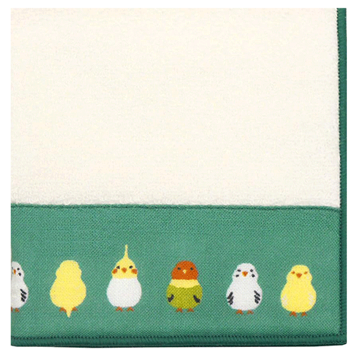 Tenuguiたおる　インコ並べ