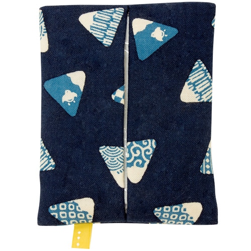 ティッシュケース　富士山むすび　紺