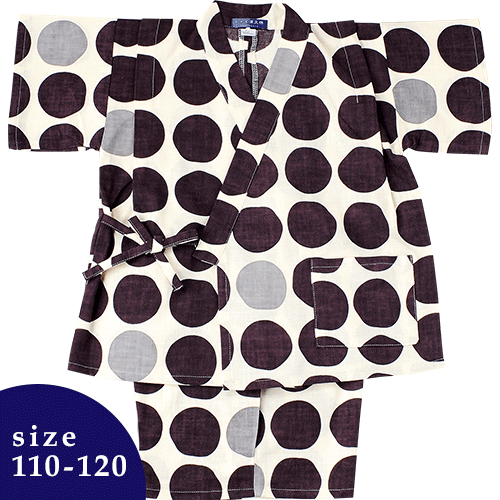 110-120サイズ　キッズ甚平　大玉