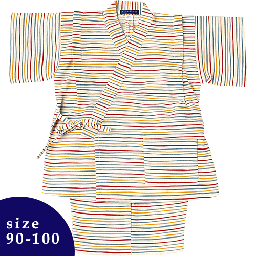 90-100サイズ　キッズ甚平　五本棒