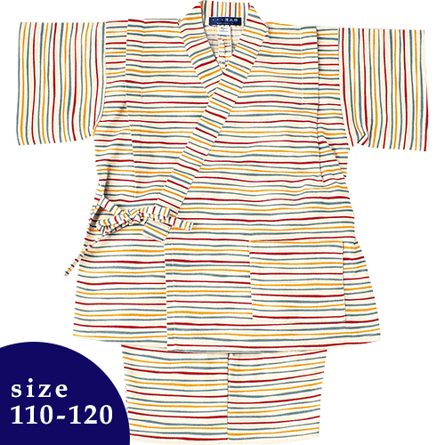 110-120サイズ　キッズ甚平　五本棒